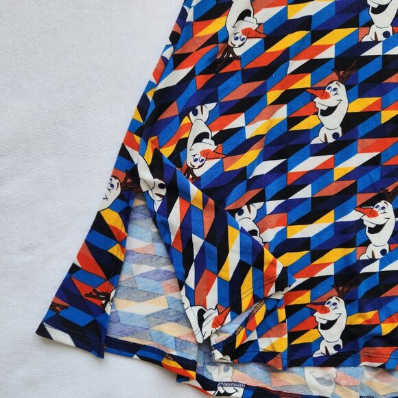 Disney Olaf Frozen Geometric Print Swing Tunic Top Shirt Vacation Cute Comfy S - Picture 4 of 8